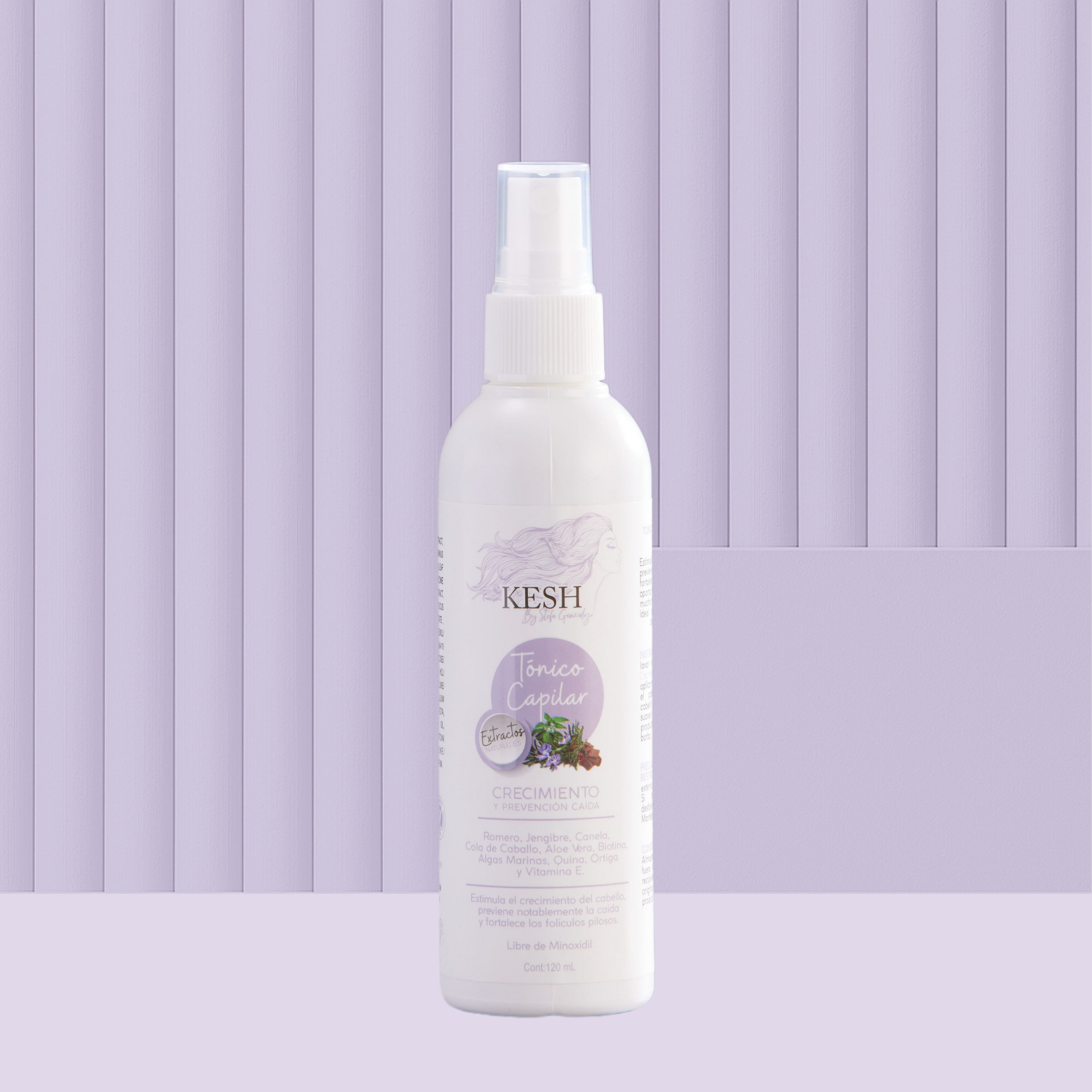 Kit Capilar Crecimiento Anticaída Y Reparación Kesh con Cepillo Anti-Enredos, Anti-Frizz, Anti-Quiebre & Anti-Horquilla